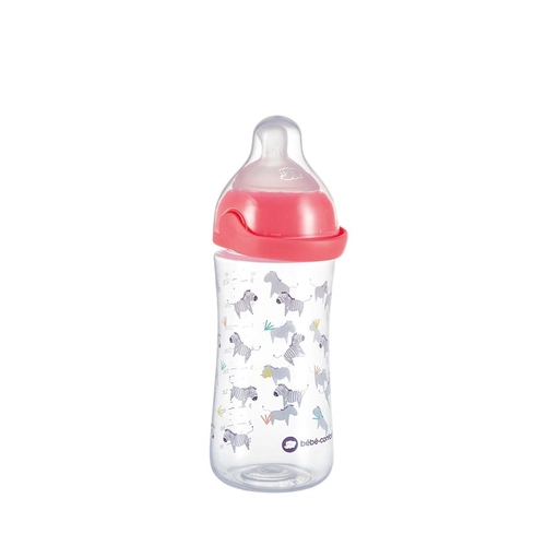 Бебешко синьо стъклено шише за хранене, EASI-VENT 0м+, 250 мл.